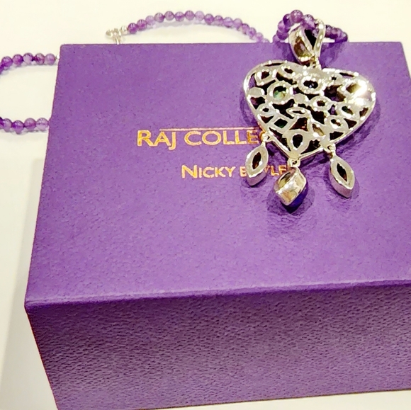 Nicky Butler NB Sterling Heart RAJ Collection Turquoise Pendant #15/750 Necklace - Picture 10 of 14